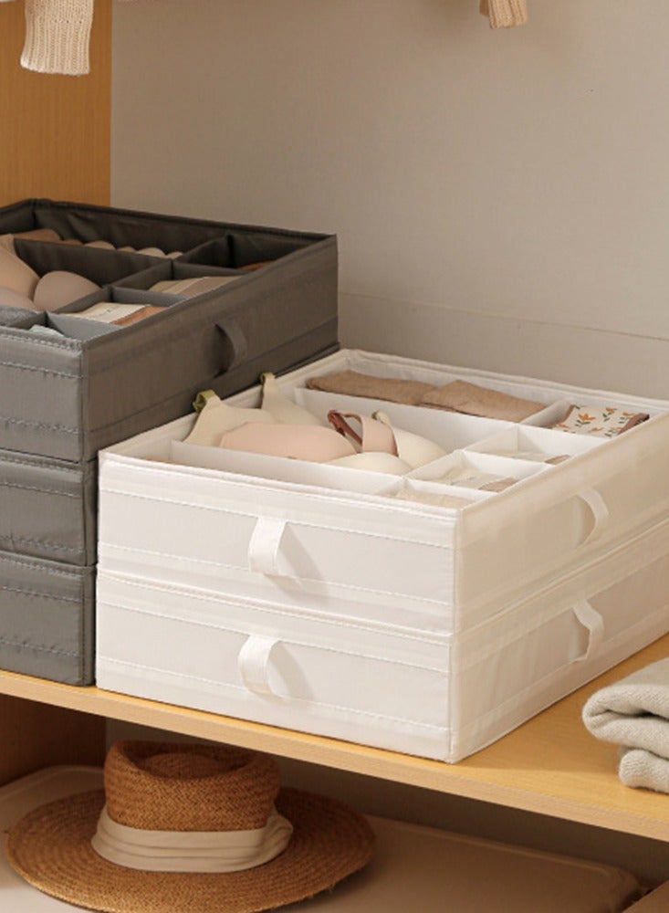 Sock Underwear Drawer Organizer Dividers Foldable Fabric Big Capacity Divide Closet Lingerie Storage Bins For Bras Socks Underpants - Image 1