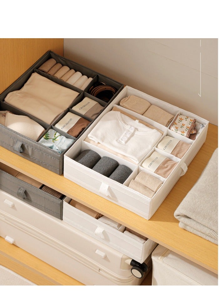 Sock Underwear Drawer Organizer Dividers Foldable Fabric Big Capacity Divide Closet Lingerie Storage Bins For Bras Socks Underpants - Image 2