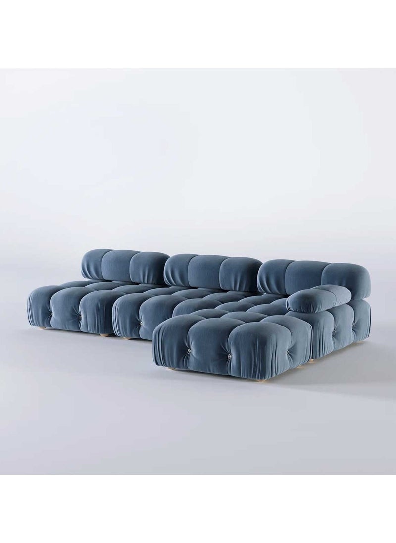 A to Z Furniture - Delsea Modular Sectional Sofa in Blue Velvet in Blue Color Sectional Modular Sofa - Image 1