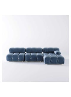 A to Z Furniture Delsea Modular Sectional Sofa in Blue Velvet in Blue Color Sectional Modular Sofa  - Image 2