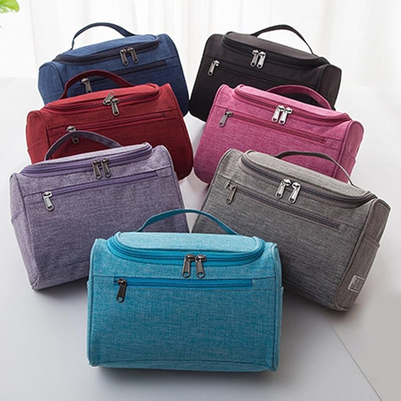 Blue Travel Cosmetic Case Toiletry Pouch Makeup Storage Bag Organizer - Image 5