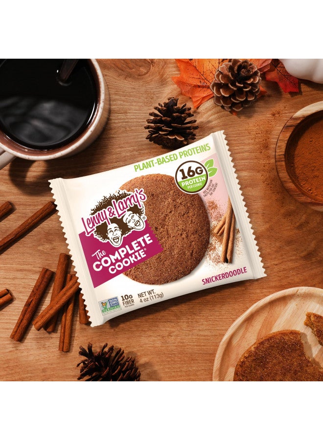 LENNY & LARRY'S Lenny & Larry's The Complete Cookie, Snickerdoodle, Soft Baked, 16g Plant Protein, Vegan, Non-GMO, 4 Ounce Cookie (Pack of 12) - Image 4