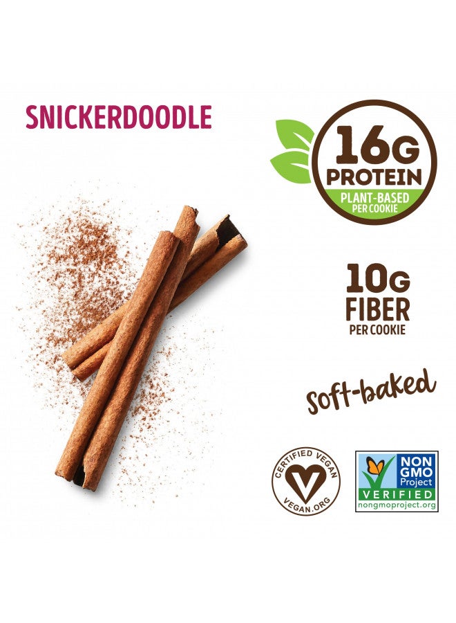 LENNY & LARRY'S Lenny & Larry's The Complete Cookie, Snickerdoodle, Soft Baked, 16g Plant Protein, Vegan, Non-GMO, 4 Ounce Cookie (Pack of 12) - Image 2