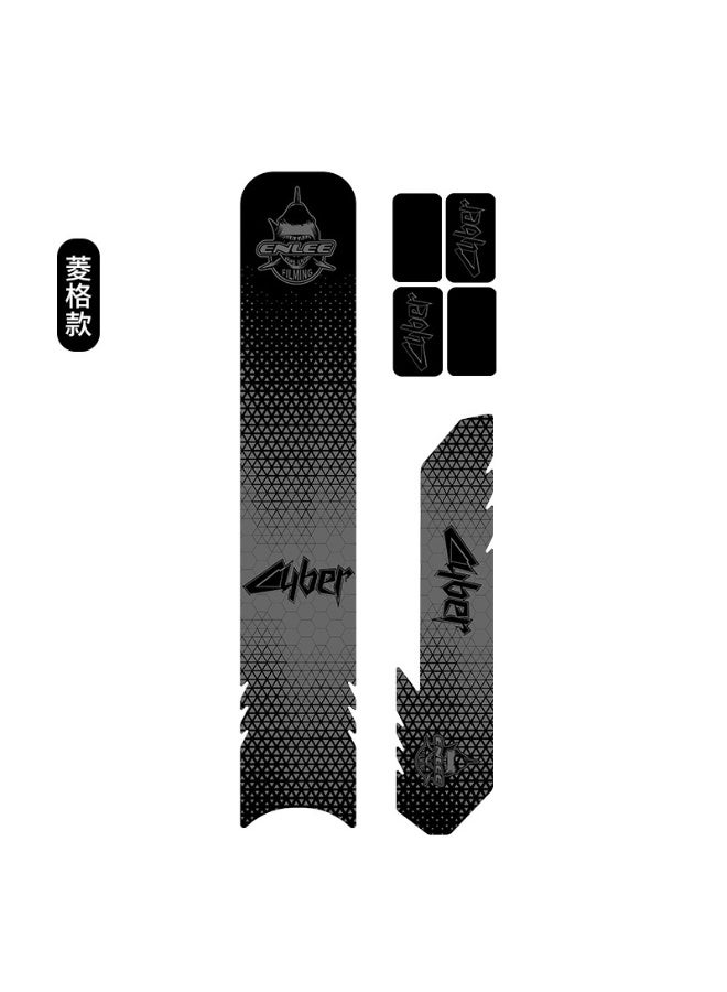 ENLEE Carbon Fiber Texture Protection Film - Mountain and Road Bike Frame Stickers
