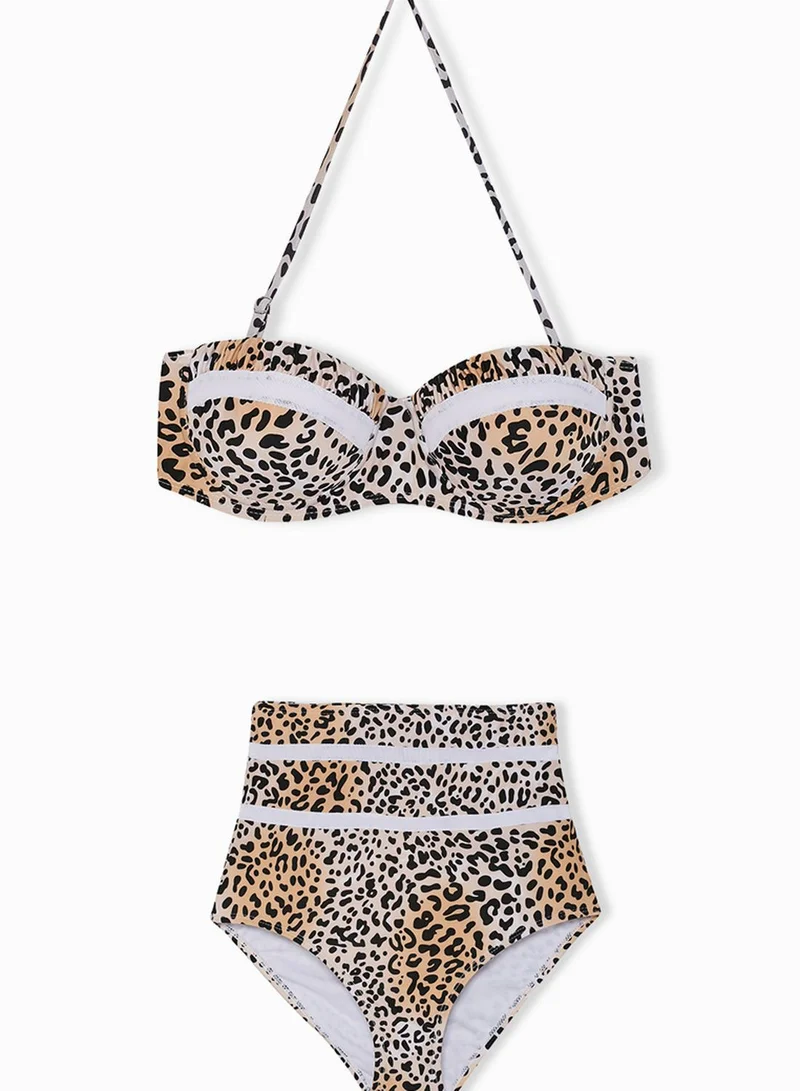 Velvet Fox High Waisted Strappy Bikini Set