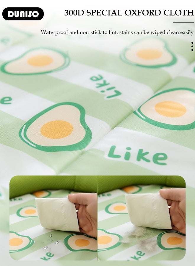 DUNISO حصائر نوم الحيوانات الأليفة، حصيرة تبريد صيفية للكلاب، وسادة ثلجية لجرو أو قطة، سرير ناعم للراحة، مستلزمات تبريد للحيوانات الأليفة الصغيرة، حصيرة نوم للحيوانات الأليفة للكنبة/السرير/الأرض، تبقي الحيوانات الأليفة باردة، بيضاوية خضراء - Image 5