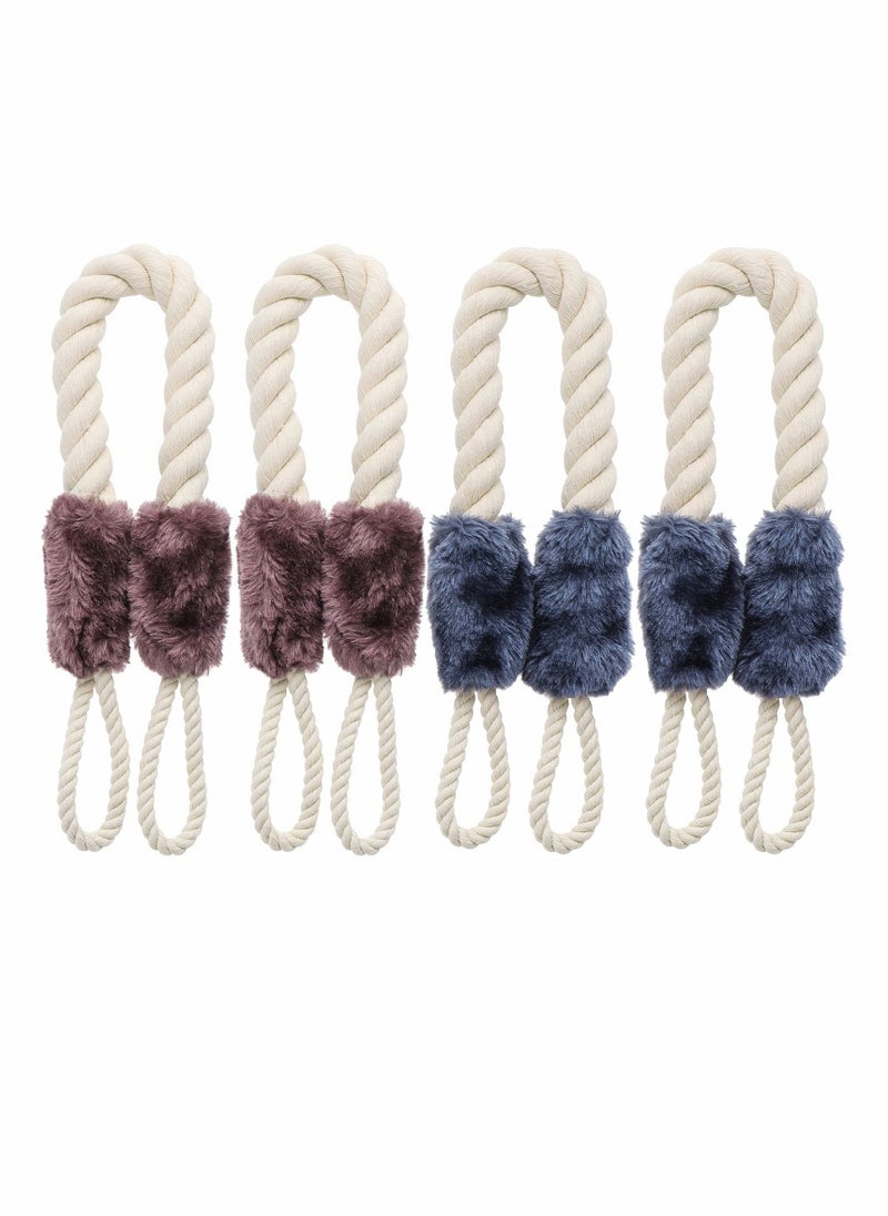 Excefore - Door Stop Stopper Rope Anti-Crash Door Handles Rope Anti-Collision Baby Safety Finger Pinch Guard Protectors 4 Pcs - Image 1