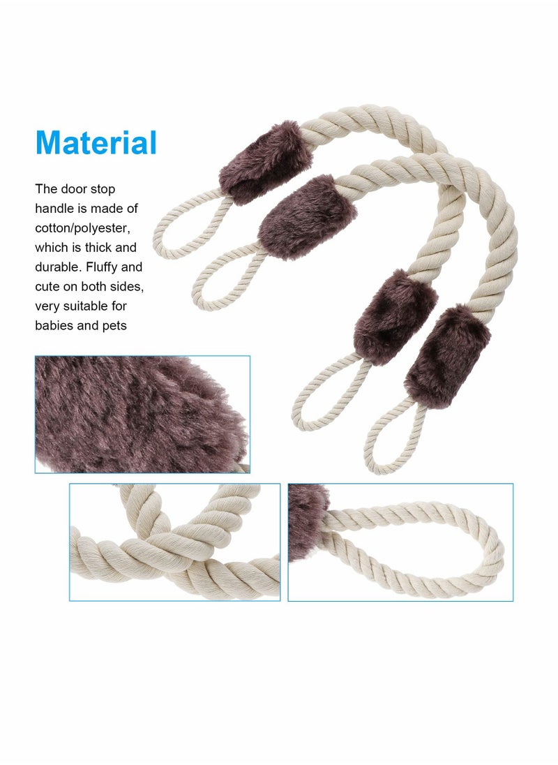 Excefore - Door Stop Stopper Rope Anti-Crash Door Handles Rope Anti-Collision Baby Safety Finger Pinch Guard Protectors 4 Pcs - Image 1