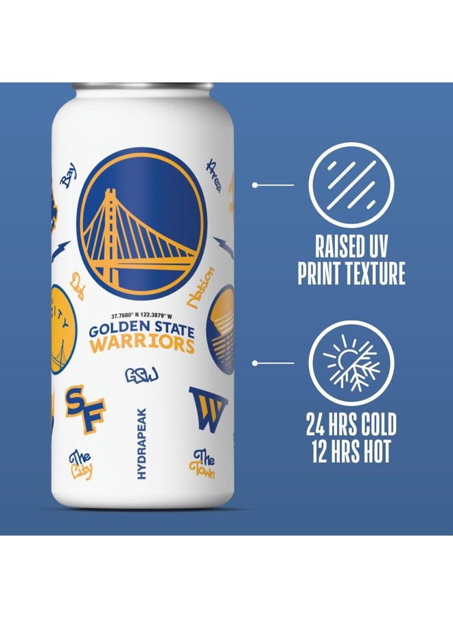 Hydrapeak x NBA Officially Licensed Golden State Warriors 32oz Active Water Bottle Chug Lid Stainless Steel Reusable Double Wall Celebrating The City Of San Francisco - Image 5