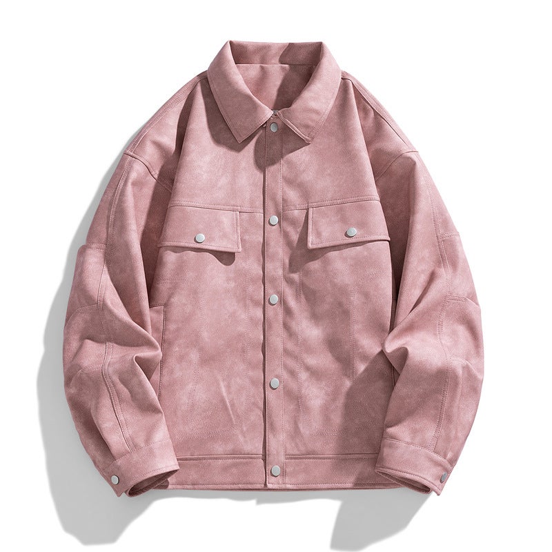 Pu Leather Jacket Men'S Spring Fashion Men'S Couple'S American Jacket Men'S Top Loose Jacket Men'S Clothing - Image 3