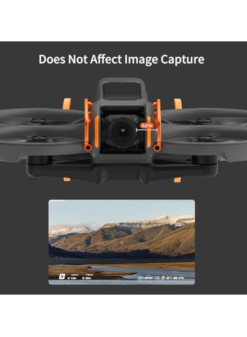 KASTWAVE Gimbal Bumper for DJI Avata 2 FPV Drone, Avata 2 Bumper Guards, Aluminum Alloy Anti-Collision Protection Guard Bar, PTZ Protect Bar, Protector Bumper Lens Cover for DJI Avata 2 Accessories, Orange  - Image 2