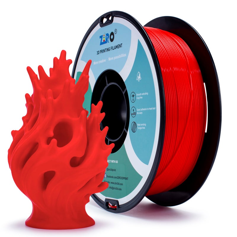 ZIRO Fluorescence PLA Filament 1.75mm 1kg/2.2lb Spool, Fluo - Image 4