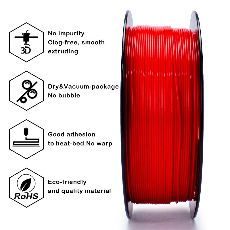 ZIRO Fluorescence PLA Filament 1.75mm 1kg/2.2lb Spool, Fluo - Image 3