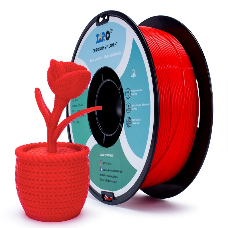 ZIRO Fluorescence PLA Filament 1.75mm 1kg/2.2lb Spool, Fluo - Image 5