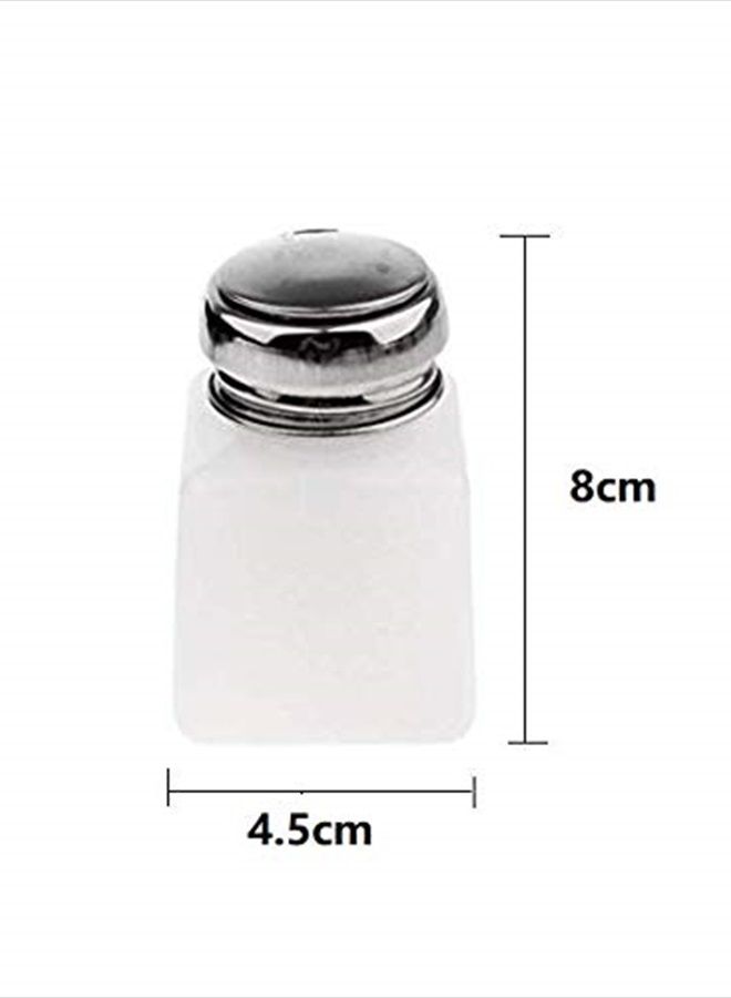 DNHCLL 100ML Metal Cap Push Down Empty Bottle Dispenser for Nail Polish Remover, Pump Dispensers Empty Plastic Bottle With Lock Pump Head for Lip Eye Makeup Remover - Image 2