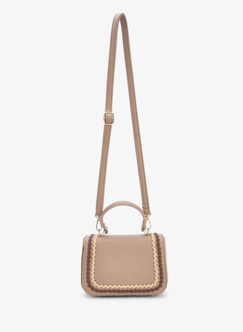 Flora Bella By Shoexpress Flora Bella Braided Satchel Bag with Detachable Strap - Image 2
