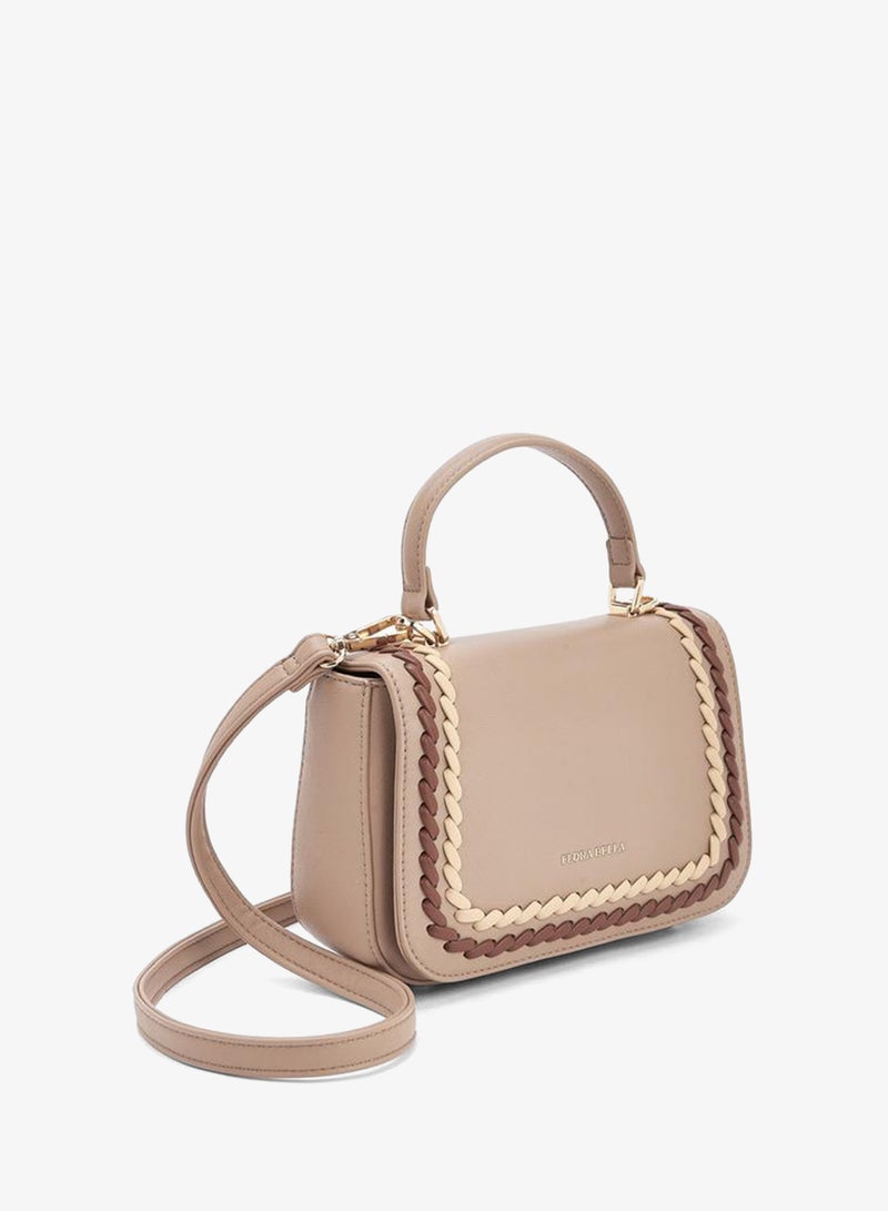Flora Bella By Shoexpress Flora Bella Braided Satchel Bag with Detachable Strap - Image 3