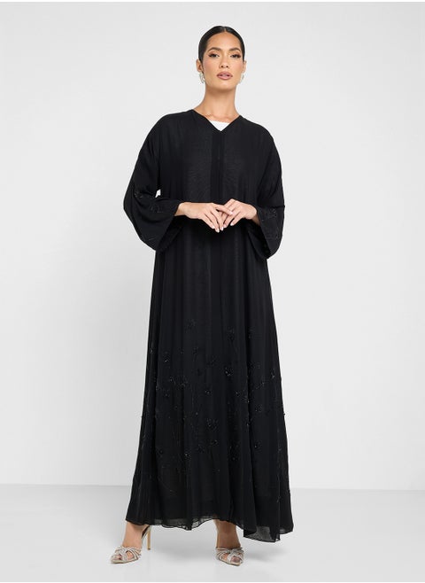 Abaya With Embelishment & Sheila