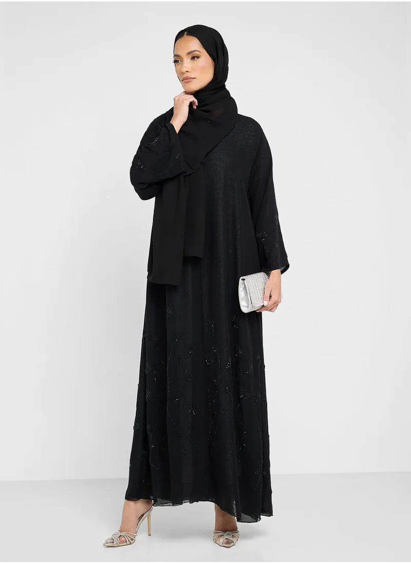 Khizana Abaya With Embelishment & Sheila