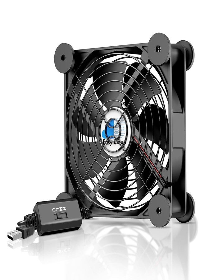 Easy Cloud 120mm USB Fan, Cooling Fan for Flat Panel TV Receiver Router DVR PlayStation Xbox Computer Cabinet Cooler - Image 1