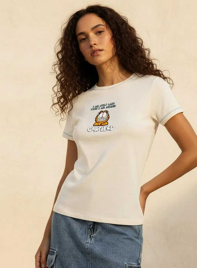 اس بي كاركترز Garfield Cotton T-shirt