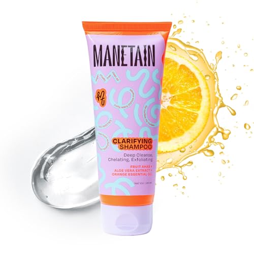 MANETAIN Clarifying Shampoo 100ml for Curly Hair | Sulphate & Paraben Free | Exfoliating & Non-Drying Formula with Fruit-Based AHAs for Curly, Frizzy, and Oily | Safe for All Hair Types - Image 1