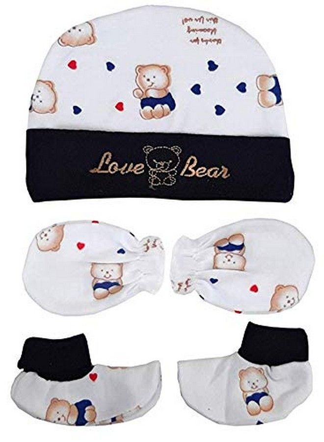 FARETO Newborn Baby Gift Pack Of Baby Botty ; Mittens ; Cap Set(Pack Of 2)(0 3 Months)  - Image 4