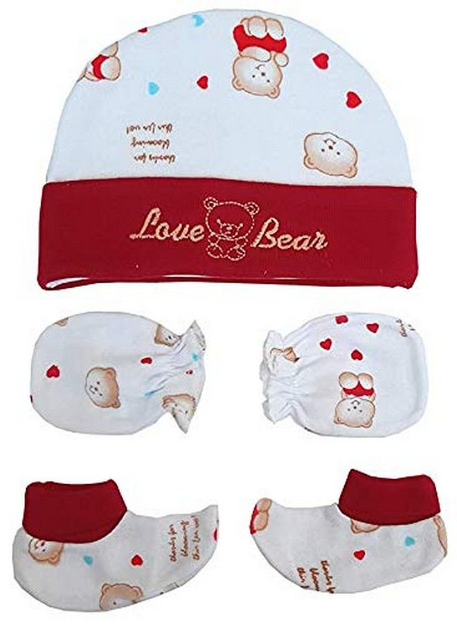 FARETO Newborn Baby Gift Pack Of Baby Botty ; Mittens ; Cap Set(Pack Of 2)(0 3 Months)  - Image 3