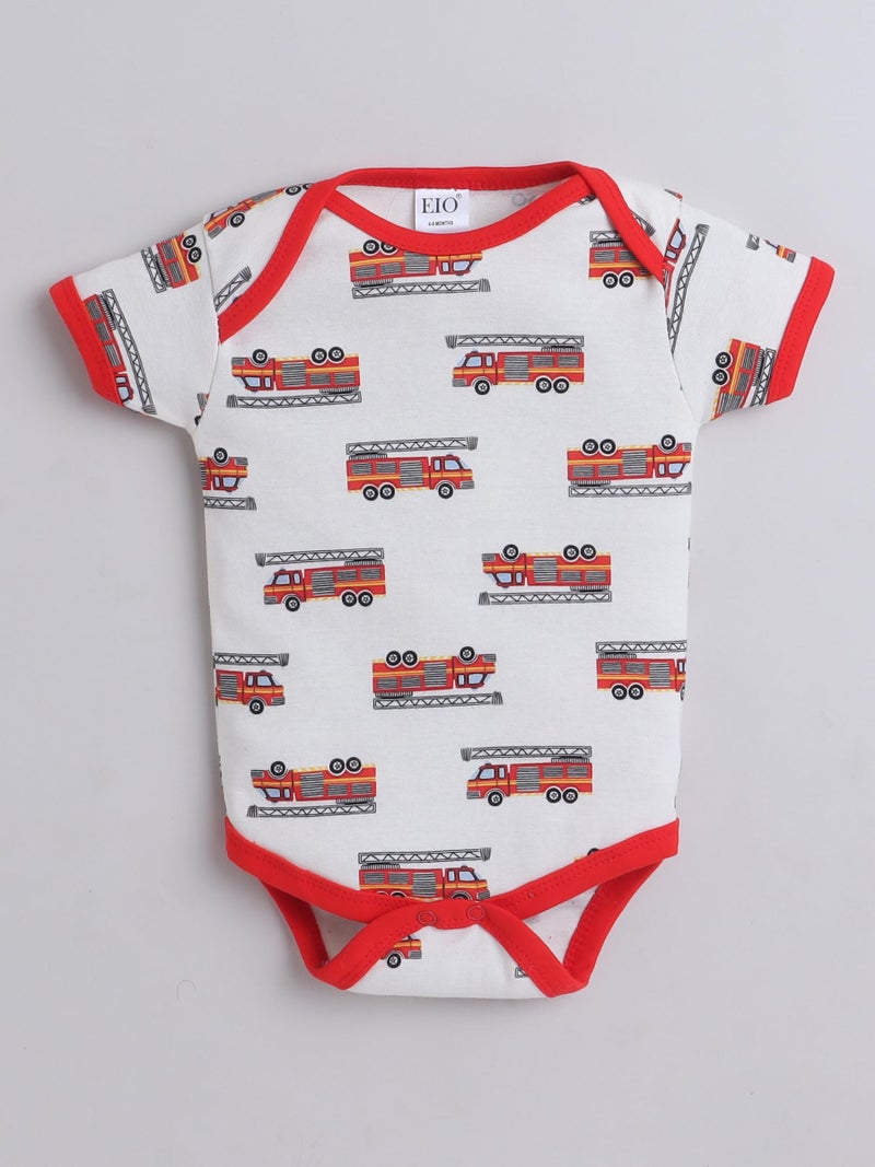 EIO Newborn Baby Cotton Romper Sleepsuit | Half Sleeve Jumpsuit Bodysuit for Boys & Girls | Soft Breathable Baby Clothes Combo Pack - Image 4