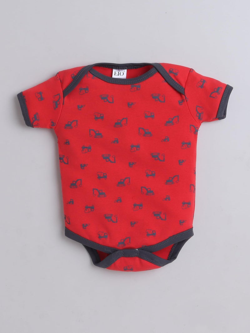 EIO Newborn Baby Cotton Romper Sleepsuit | Half Sleeve Jumpsuit Bodysuit for Boys & Girls | Soft Breathable Baby Clothes Combo Pack - Image 5