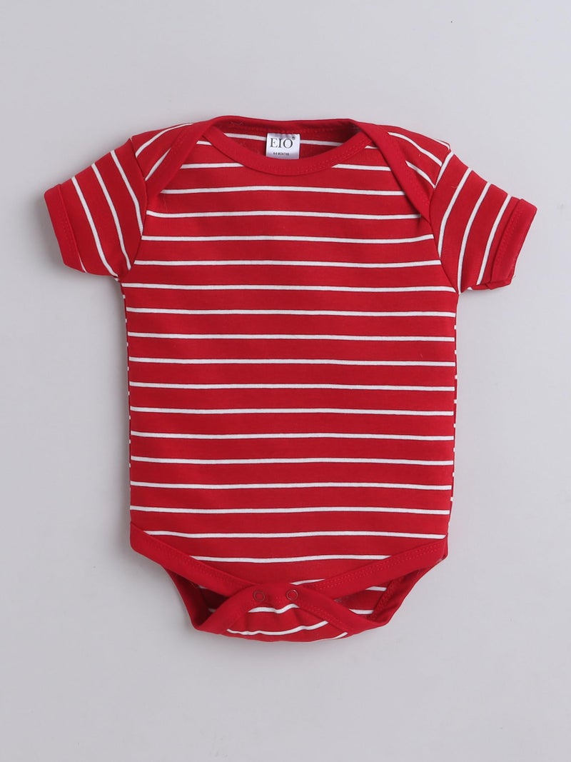 EIO Newborn Baby Cotton Romper Sleepsuit | Half Sleeve Jumpsuit Bodysuit for Boys & Girls | Soft Breathable Baby Clothes Combo Pack - Image 3