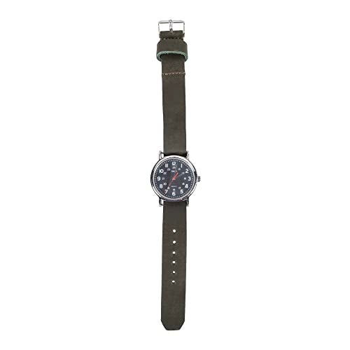 Hide & Drink, Wristwatch Strap Replacement (20mm), Release Watch Band, Replacement Bracelet, Full Grain Leather, Handmade, Dark Jade - Image 4