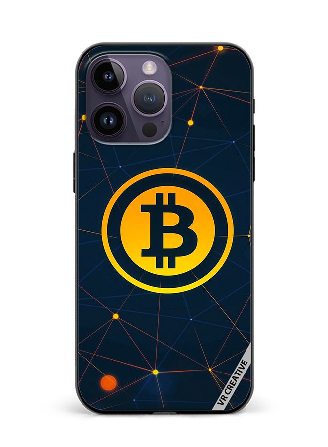 VR CREATIVE Protective Case Cover For Apple iPhone 15 Pro Max Bitcoin Design Multicolour - Image 1