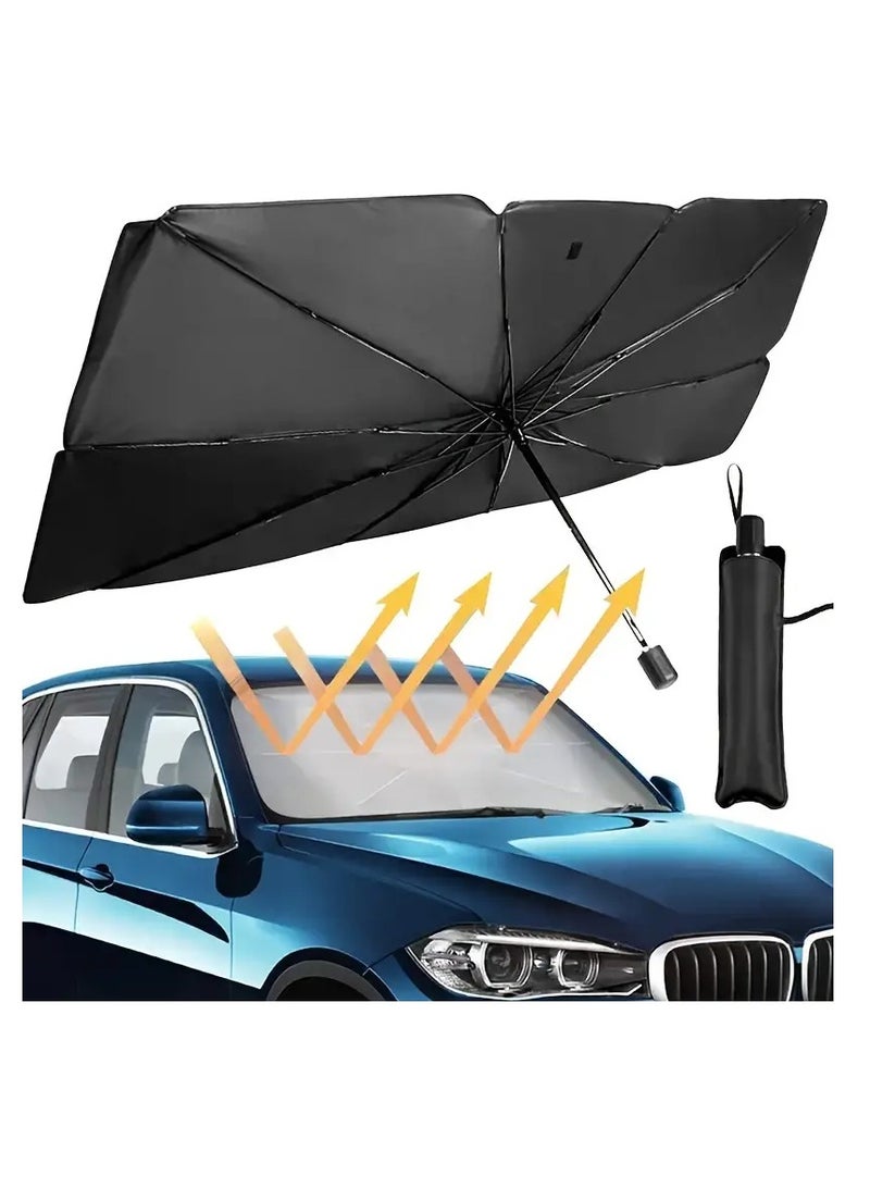سيارة الزجاج الأمامي مظلة للطي مظلة السيارة ، الأشعة فوق البنفسجية واقية من السيارات أمام النافذة ( العزل الحراري ) الزجاج الأمامي غطاء لوحة كليب - Image 1