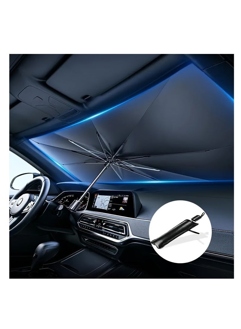 سيارة الزجاج الأمامي مظلة للطي مظلة السيارة ، الأشعة فوق البنفسجية واقية من السيارات أمام النافذة ( العزل الحراري ) الزجاج الأمامي غطاء لوحة كليب - Image 2