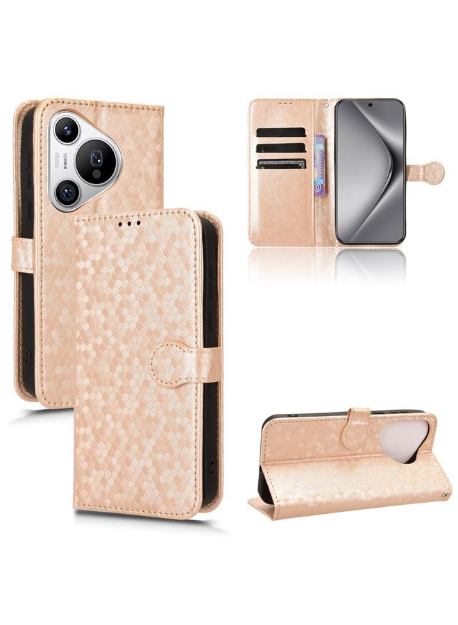 Zaboon Case For Huawei Pura 70 Honeycomb Dot Texture Leather Phone Case - Image 1