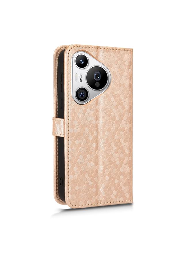 Zaboon Case For Huawei Pura 70 Honeycomb Dot Texture Leather Phone Case - Image 3