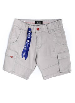 Andora Plain Boys Summer Cargo Short - Light Grey  - Image 1