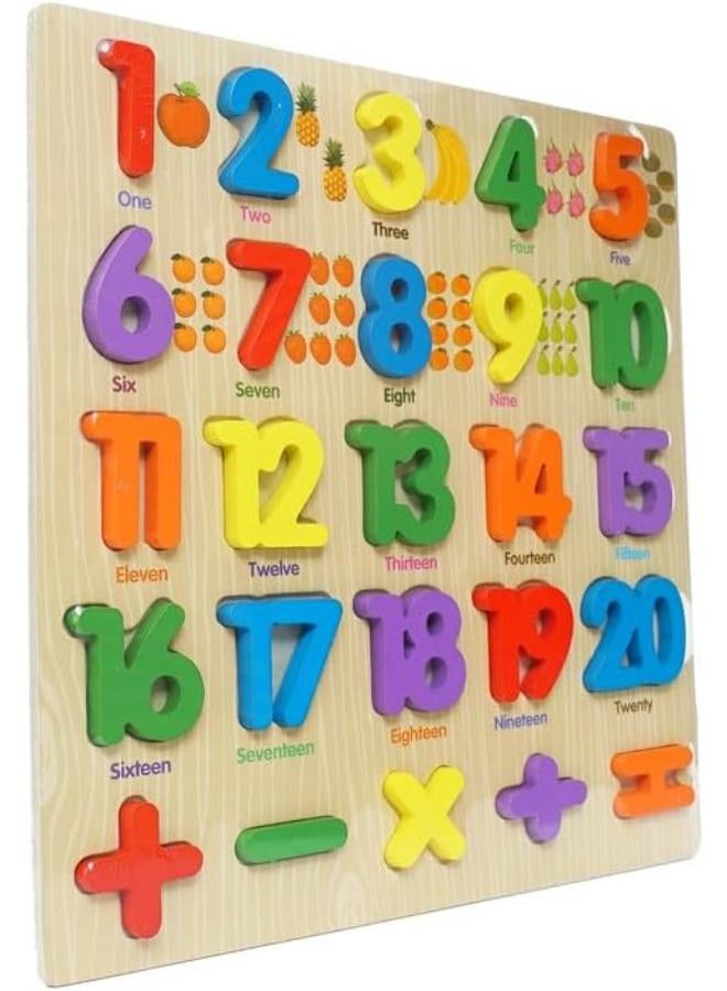 Wooden Number Learning Puzzle - 25 Pcs - Image 2