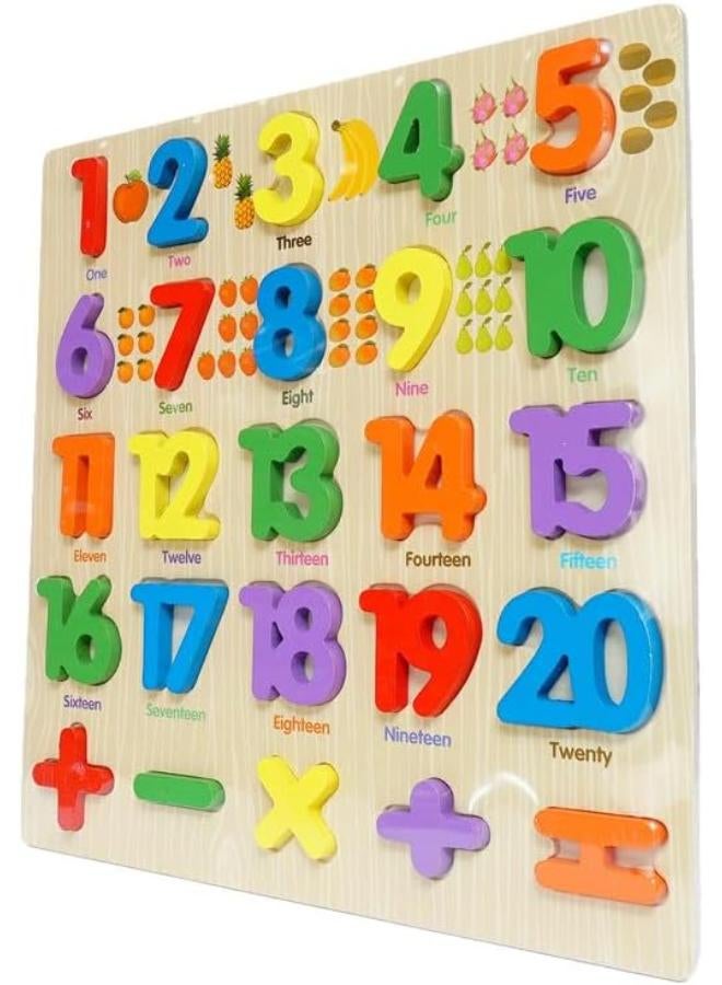 Wooden Number Learning Puzzle - 25 Pcs - Image 3