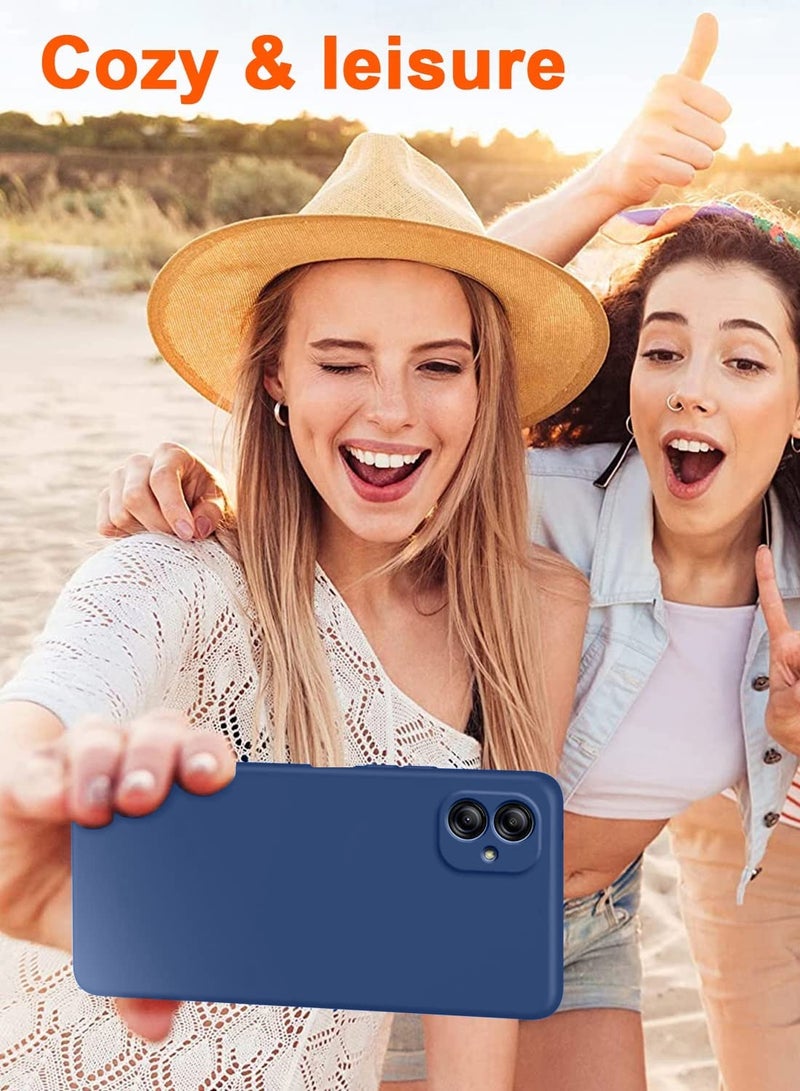 دبليو تيك سامسونج جالاكسي F06 5G / سامسونج جالاكسي M06 5G 2025 غطاء جراب سيليكون سائل ناعم ممتاز (MCRPSN) - أزرق كحلي - Image 4