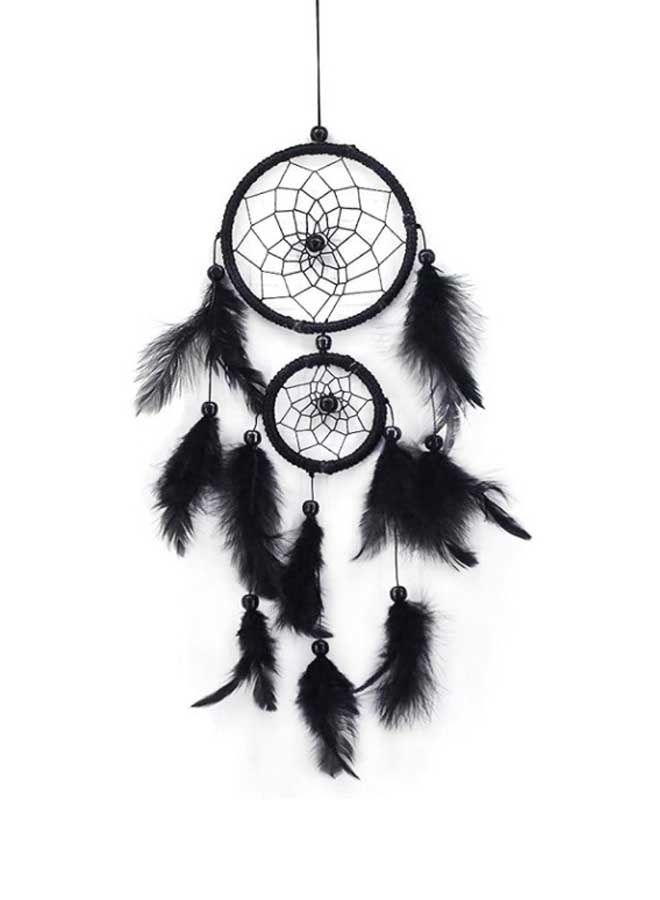 SOWUGI Handmade Lace Feather Dream Catcher Bead Hanging Decoration  - Image 1