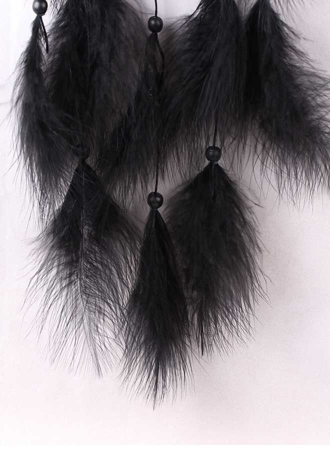 SOWUGI Handmade Lace Feather Dream Catcher Bead Hanging Decoration  - Image 5