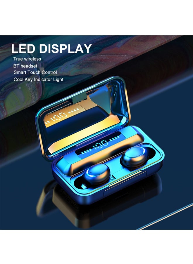 Generic - TWS True Wireless Bluetooth Headphones with Mic - LED Display Charging Case, USB Output Power Bank & 5.3 Bluetooth Deep Bass Earbuds for Sports Work & Travel - Touch Control, Noise Cancelling & Auto Pairing - Image 1