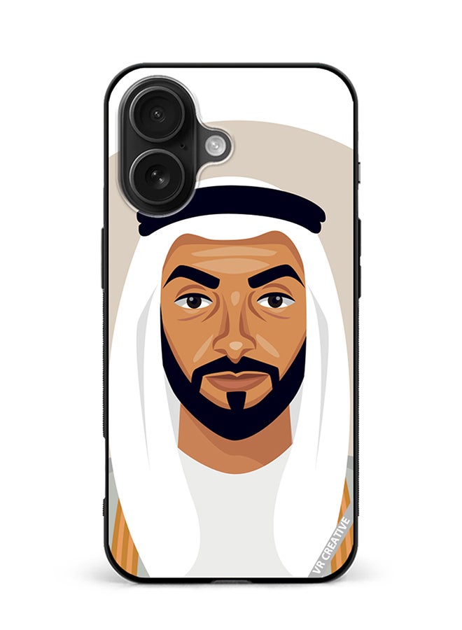VR CREATIVE Protective Case Cover For Apple iPhone 16 Sheikh Zayed Bin Sultan Al Nahyan Design Multicolour