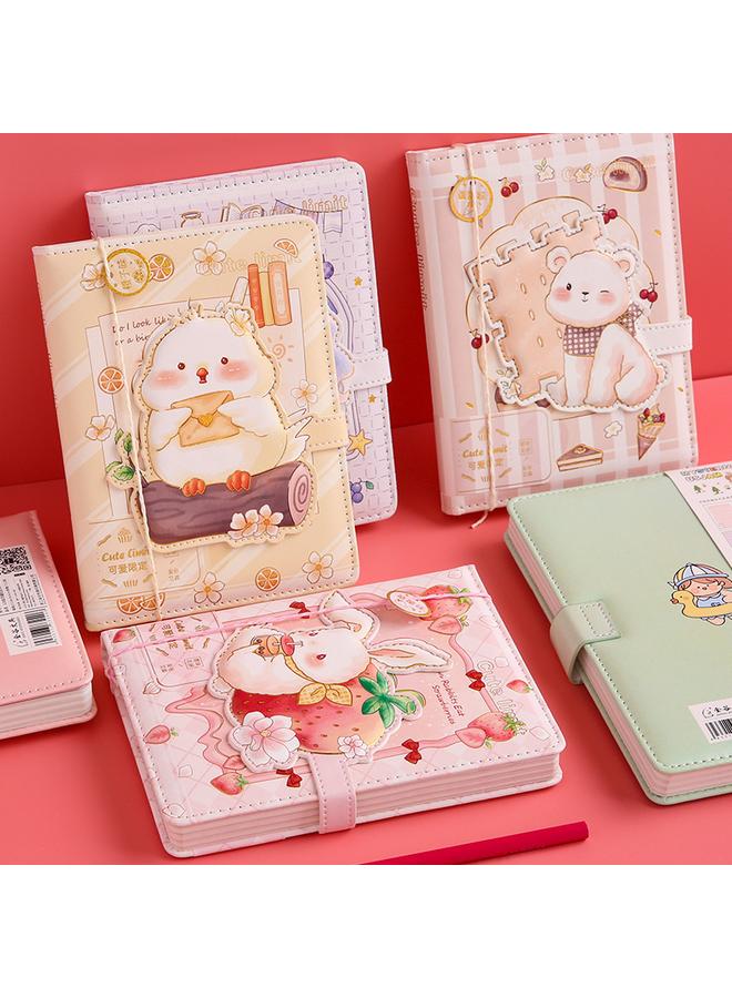 Bluejw 36k Hand Account Book Cute Super Cute Girl Color Page Magnetic Buckle Book Suit Exquisite Notebook Student Stationery Notebook - Image 2
