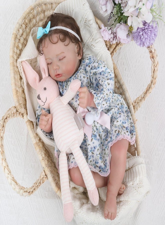 KSBD Lifelike Reborn Baby Dolls Girl-20 inch Realistic Sleeping Newborn Girl with Weighted Soft Body,Christmas Birthday Gift with Accessories for Kids Age 3+ - Image 2