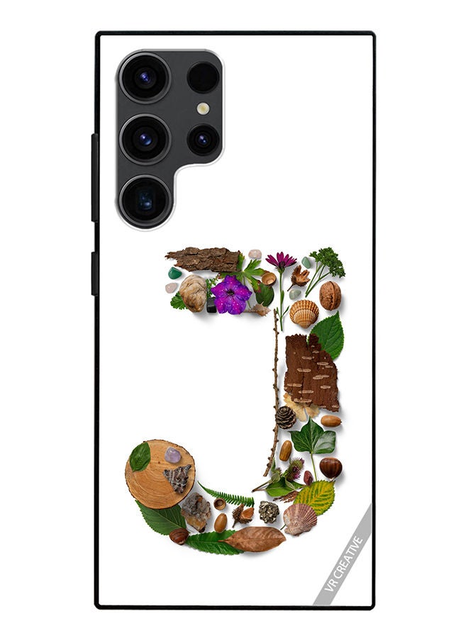 VR CREATIVE Protective Case Cover For Samsung Galaxy S23 Ultra 5G Alphabet J Design Multicolour - Image 1