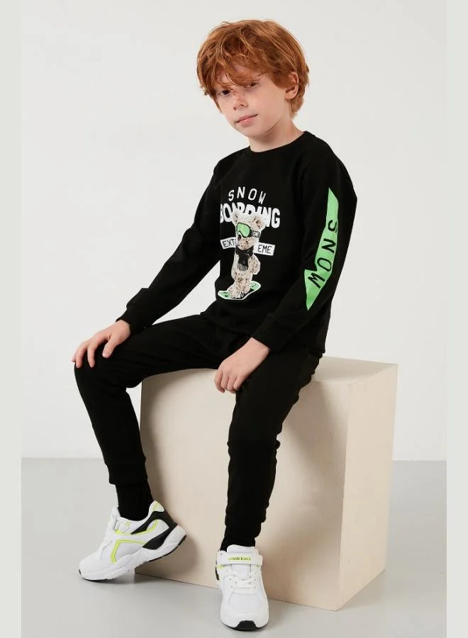 Lela Lela Printed Crew Neck Pocket 100% Cotton Children's Suit Unisex Children's Suit 59211212