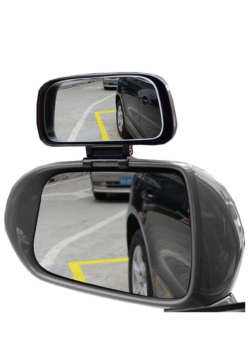 SYOSI Blind Spot Mirror-Side Mirror Wide Angle Mirror HD Glass Convex 360 Degree Rotation Car Rear Auxiliary Mirror with Adjustable Sticker Automotive Exterior Accessories for Cars Trucks（2 PCS）  - Image 1